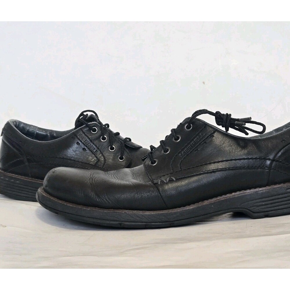 Merrell Shoes Mens 11.5 Realm Black Leather Oxford J42139 Office Career